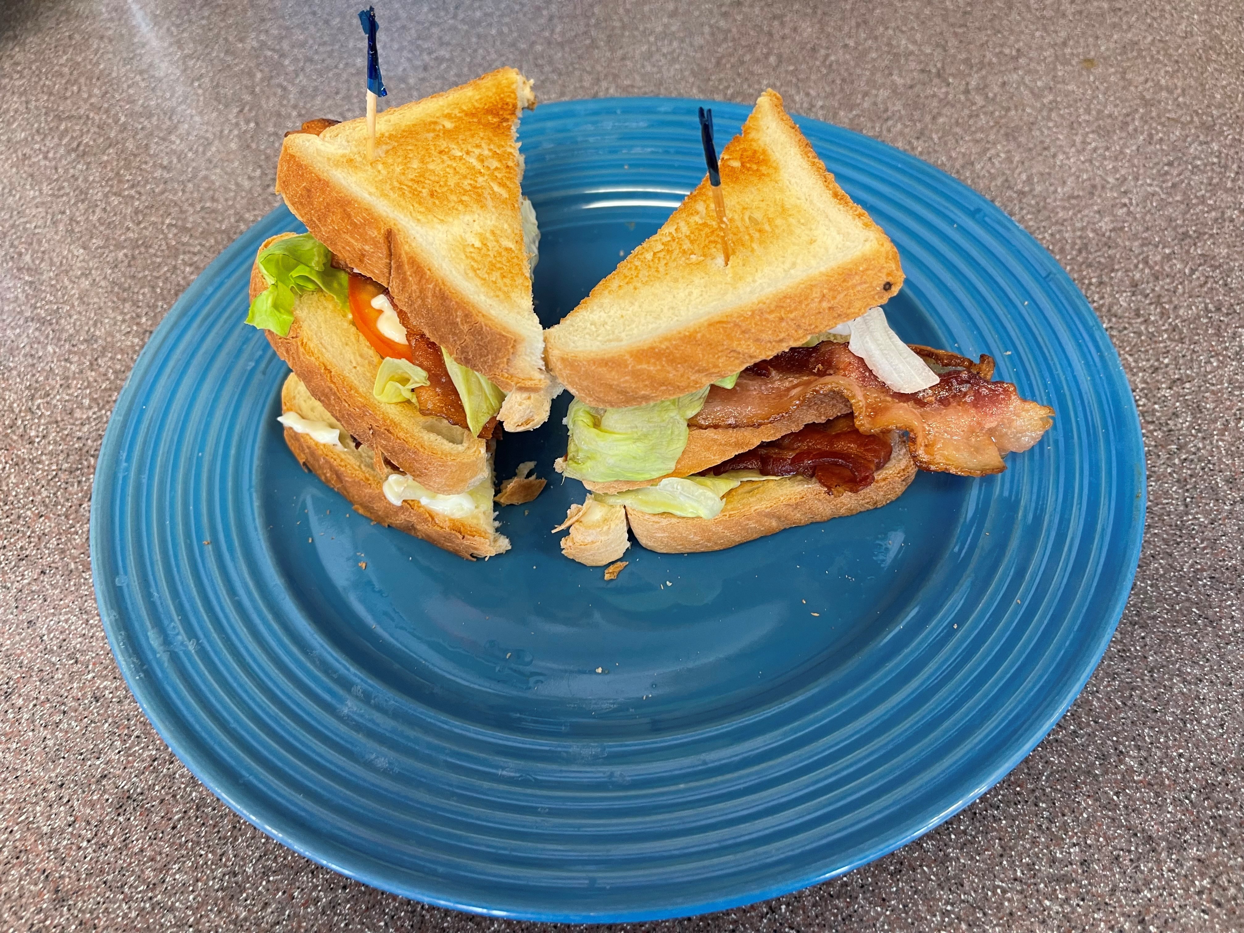 Order BLT Club Sandwich food online from Ham n' Egg store, St. Peters on bringmethat.com