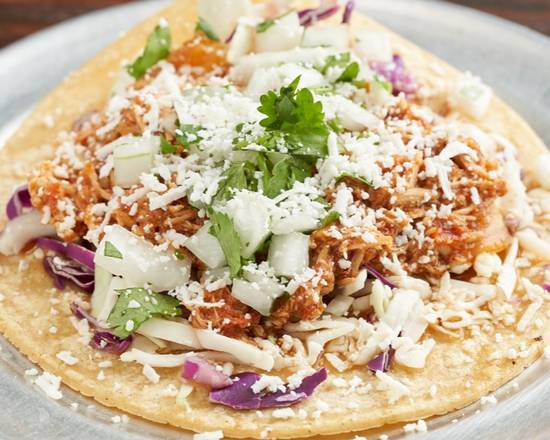 Order Tinga Taco food online from Just Tacos And More store, Phoenix on bringmethat.com