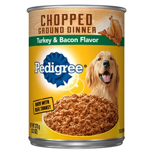 Order Pedigree Chopped Ground Dinner Turkey & Bacon Flavor - 13.2 oz Can/Single food online from Bottle Shop & Spirits store, Los Alamitos on bringmethat.com
