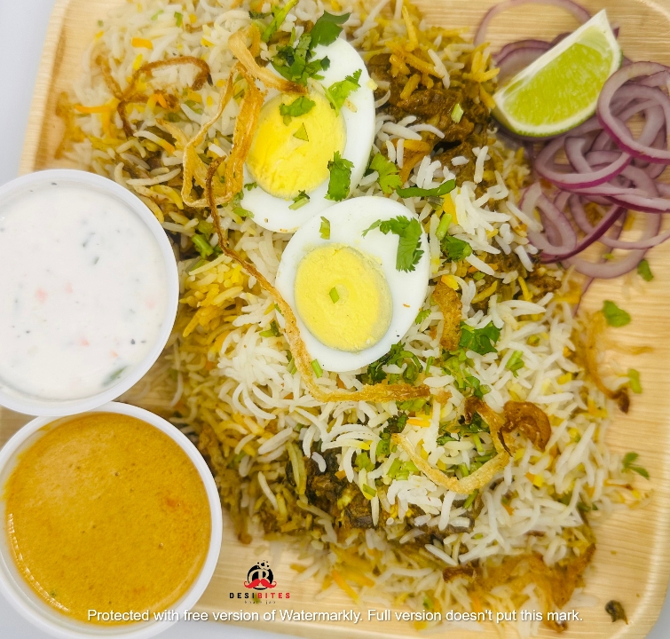 Order Hyderabadi Mutton Dum Biryani food online from India Bazaar store, Minneapolis on bringmethat.com