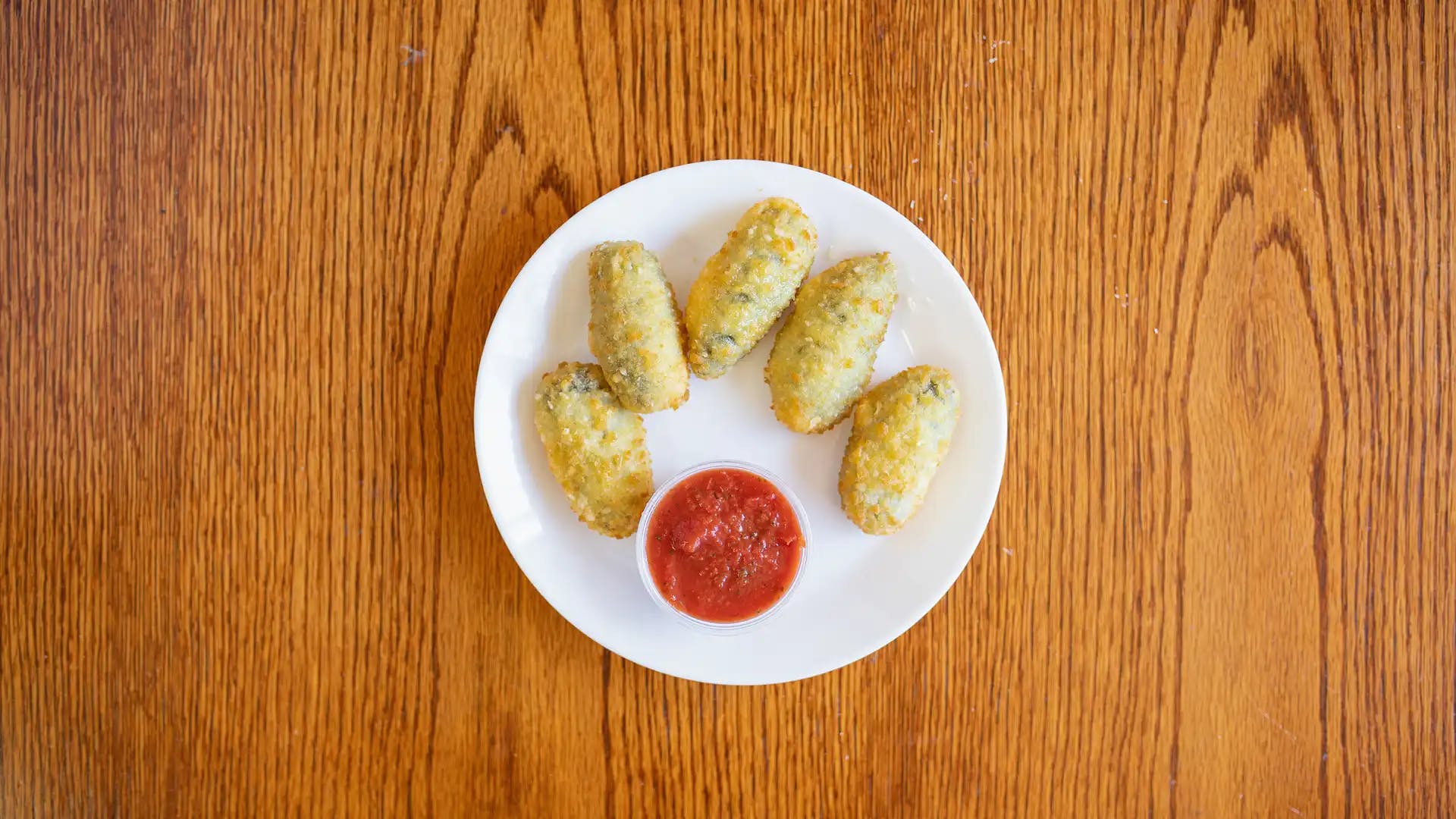 Order Jalapeno Poppers - 5 Pieces food online from La Felice Pizza store, Pittsburgh on bringmethat.com