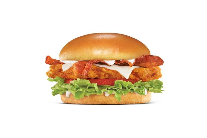 Order Hand-Breaded Bacon Swiss Chicken Sandwich food online from Carl Jr. store, Citrus Heights on bringmethat.com