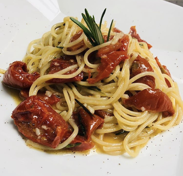 Order Spaghetti, Tiger Shrimp, Sun-Dried Tomatoes, Chili food online from L'angeletto Restaurant store, New York on bringmethat.com