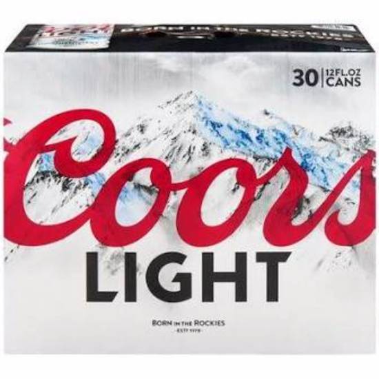 Order Coors Light, 30pk domestic beer (5% ABV) food online from Adobe Wine & Liquors store, Fountain Hills on bringmethat.com