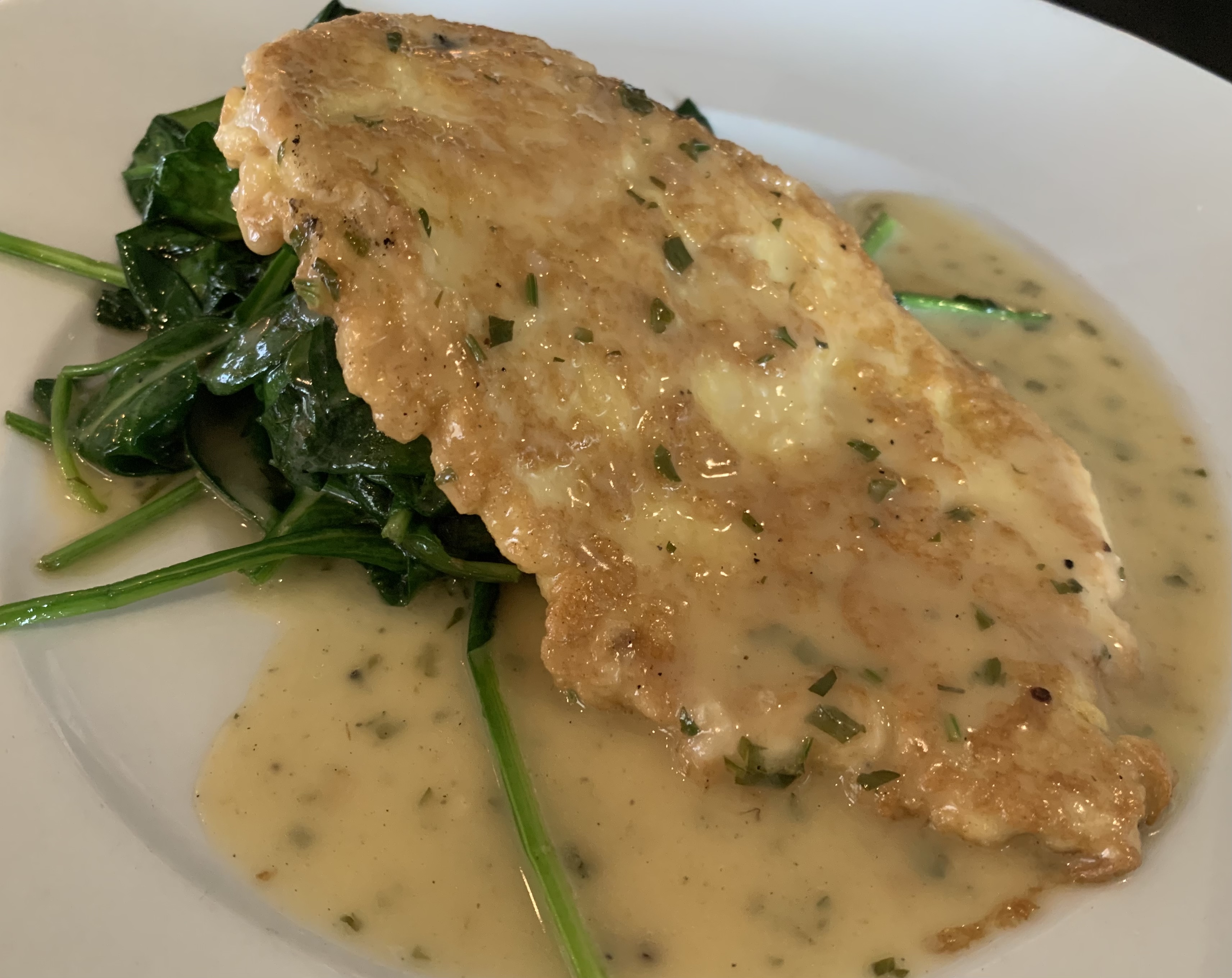 Order Lemon Chicken Francaise (popular) food online from Coast Seafood store, Cos Cob on bringmethat.com