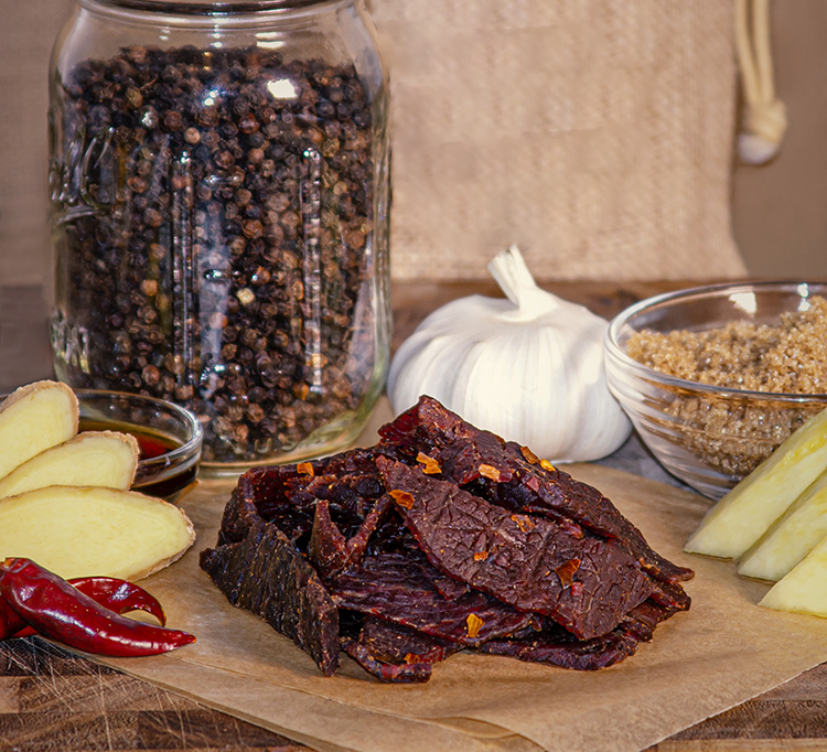 Order Hot Chili Pepper Brisket Jerky food online from Jed Jerky store, Barstow on bringmethat.com