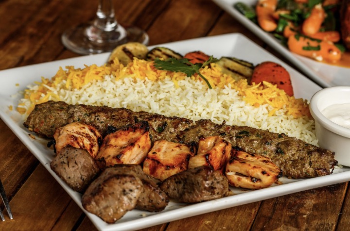 Order Mixed Grill Platter food online from Mezza Grille store, Houston on bringmethat.com