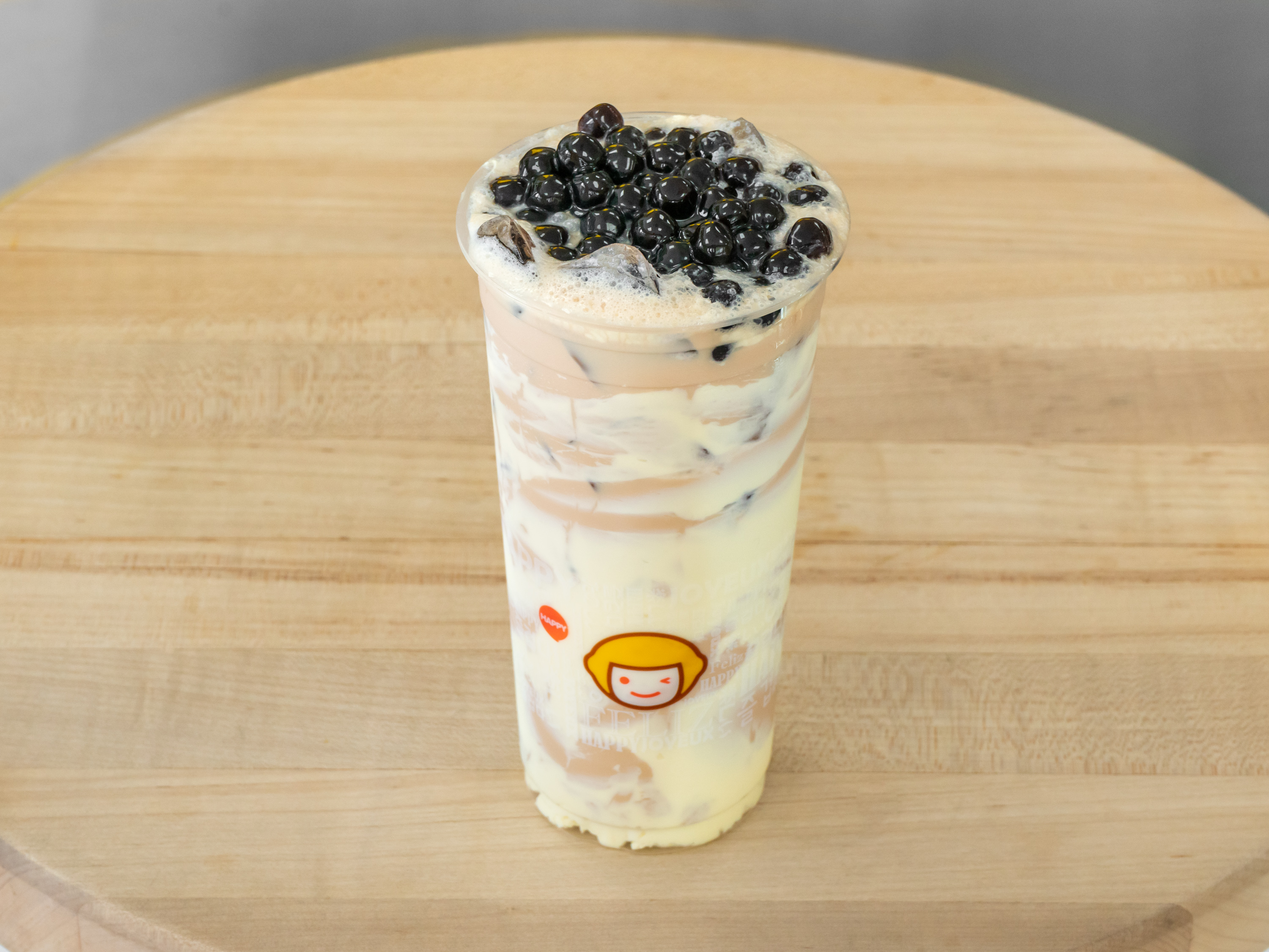 Order D5. Bubble Milk Tea with Puff Cream food online from Happy Lemon store, San Francisco on bringmethat.com