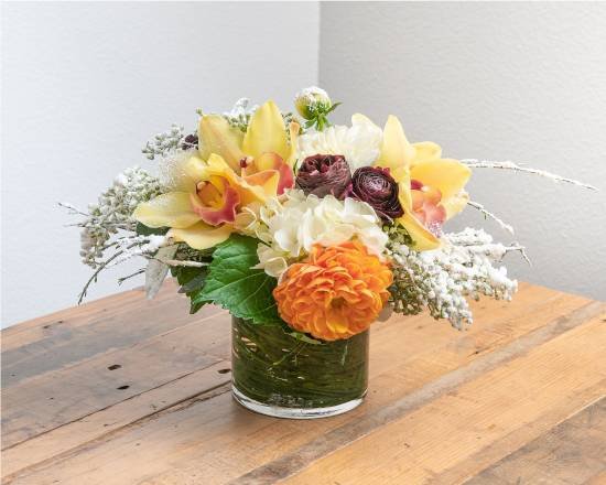 Order Holiday Arrangement in a vase food online from @Flowers La Jolla store, San Diego on bringmethat.com