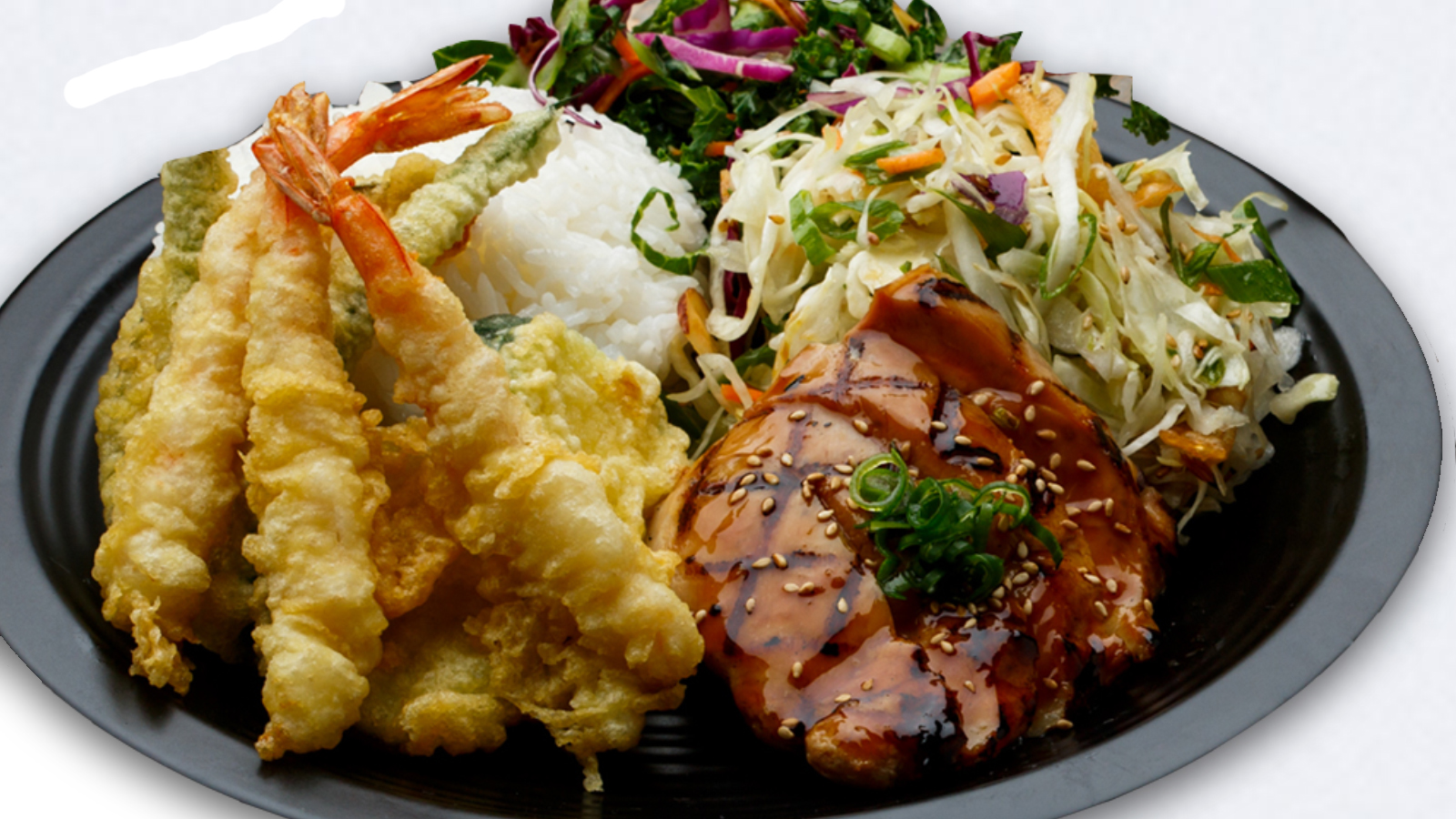 Order Tempura and Chicken Combo Plate food online from Sansai Japanese Grill store, Burbank on bringmethat.com