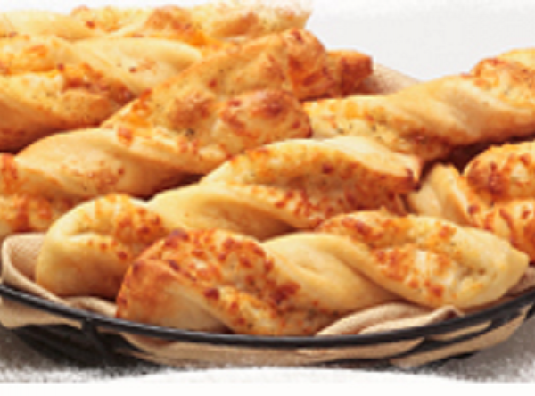 Order Garlic Parmesan Twists food online from Round Table Pizza store, Poway on bringmethat.com
