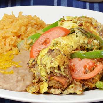 Order 11. Machaca Plate Combo food online from Federico Mexican Food store, Scottsdale on bringmethat.com