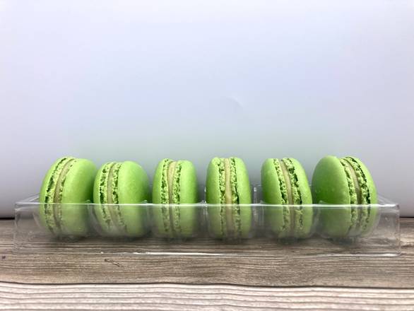 Order Box of 6 Pistachio's Macarons food online from Dolce Brooklyn store, Philadelphia on bringmethat.com