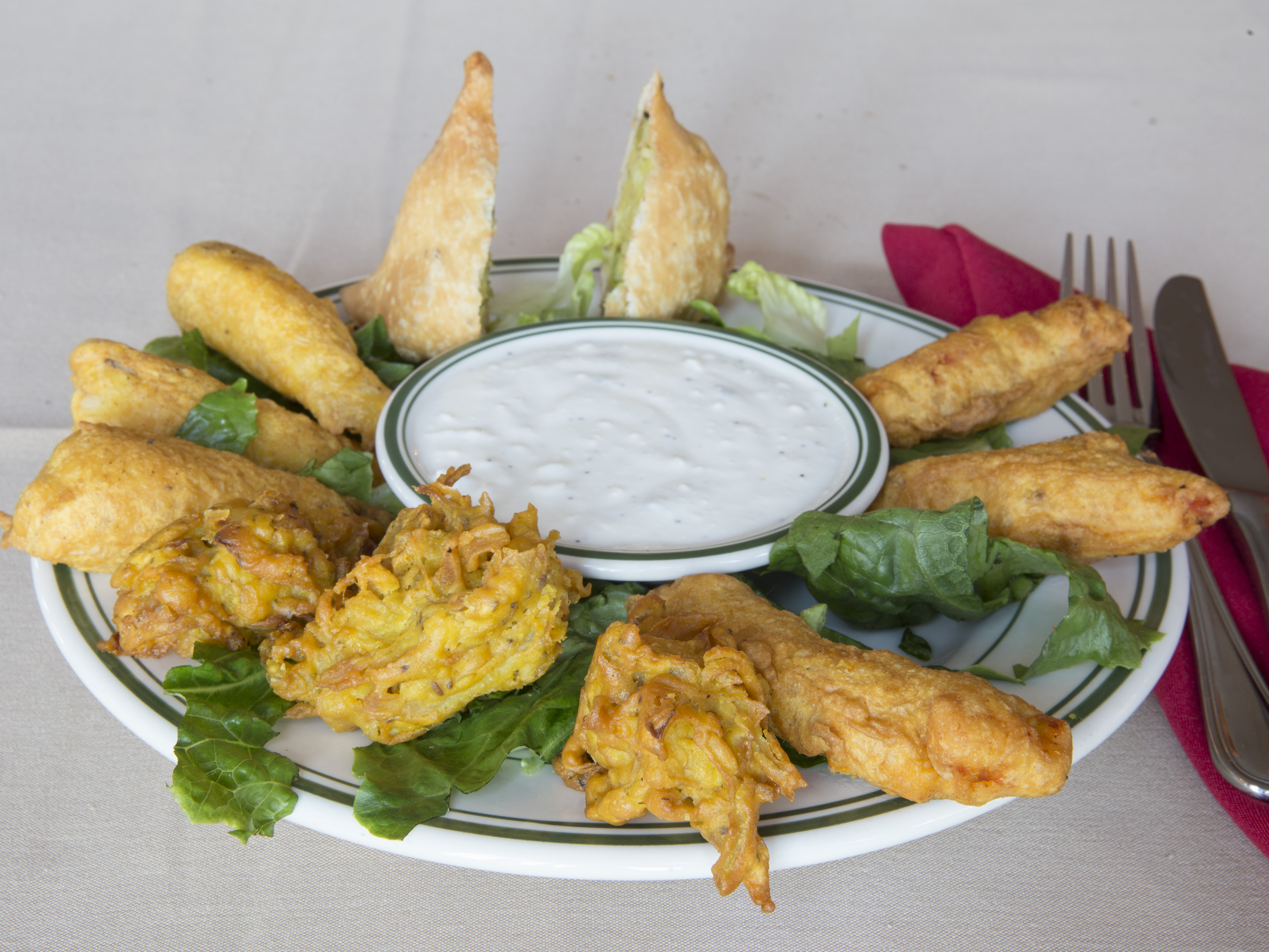 Order Assorted Appetizers food online from India's Restaurant store, Los Angeles on bringmethat.com