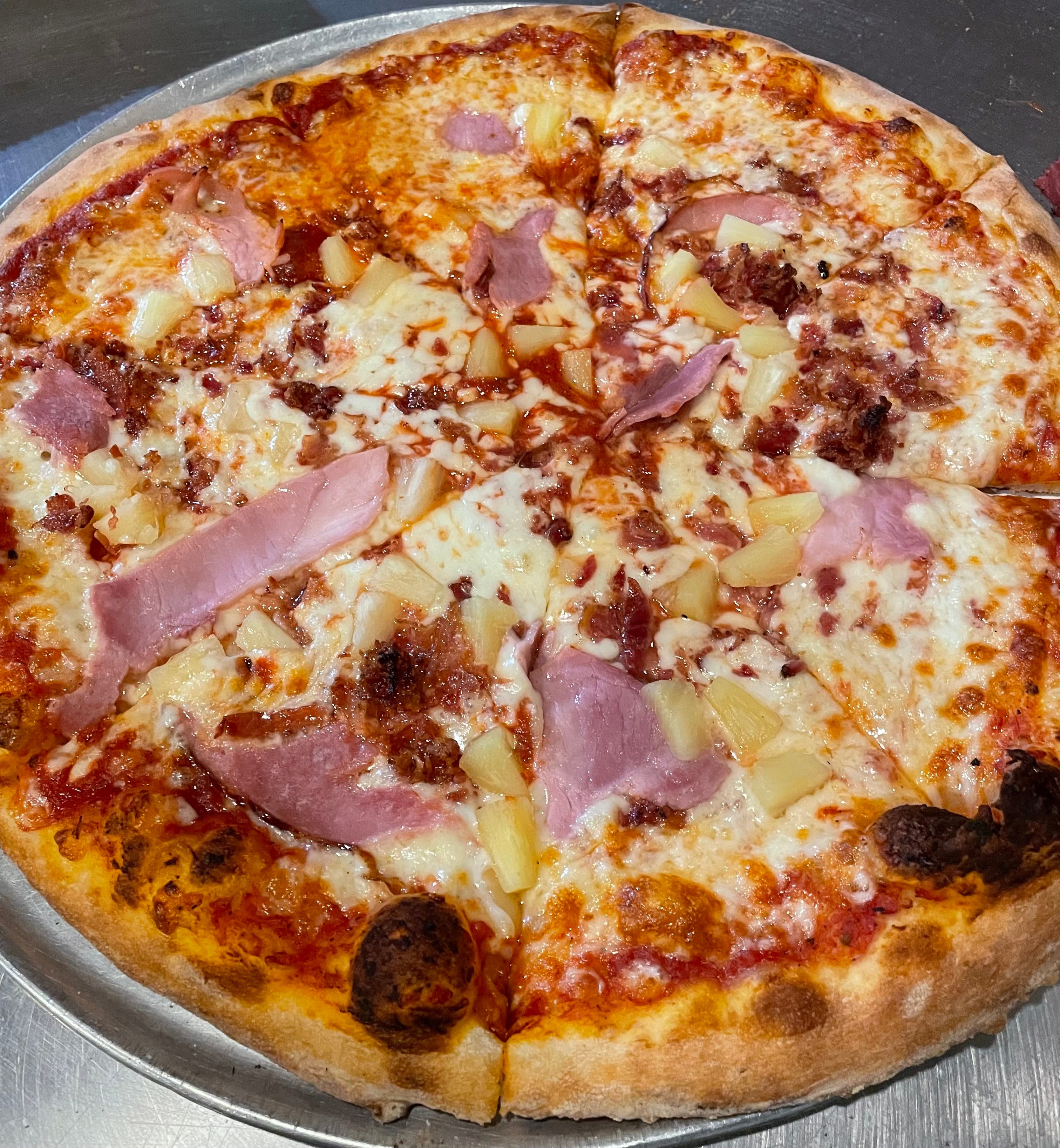 Order Hawaiian Pizza - Personal 10" food online from Brooklyn Pizza & Pasta store, Cincinnati on bringmethat.com