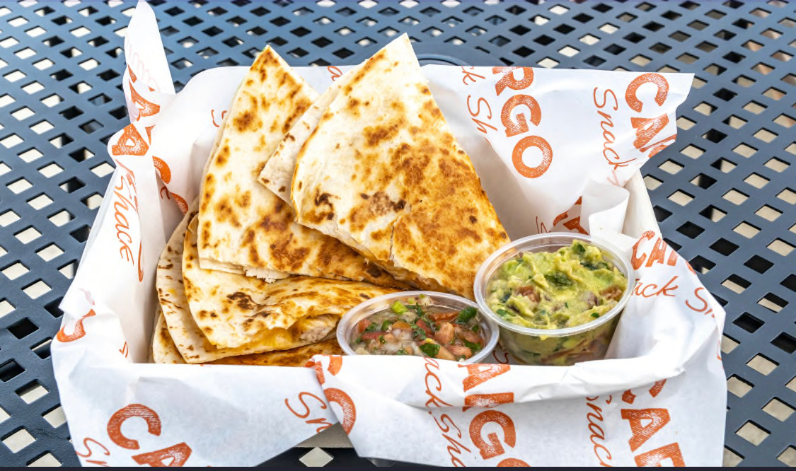 Order Grilled Chicken Quesadilla food online from Cargo Snack Shack store, Los Angeles on bringmethat.com