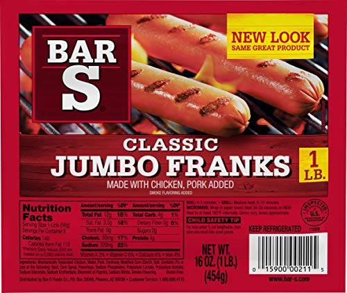 Order Bar S Jumbo Franks food online from Exxon Food Mart store, Port Huron on bringmethat.com