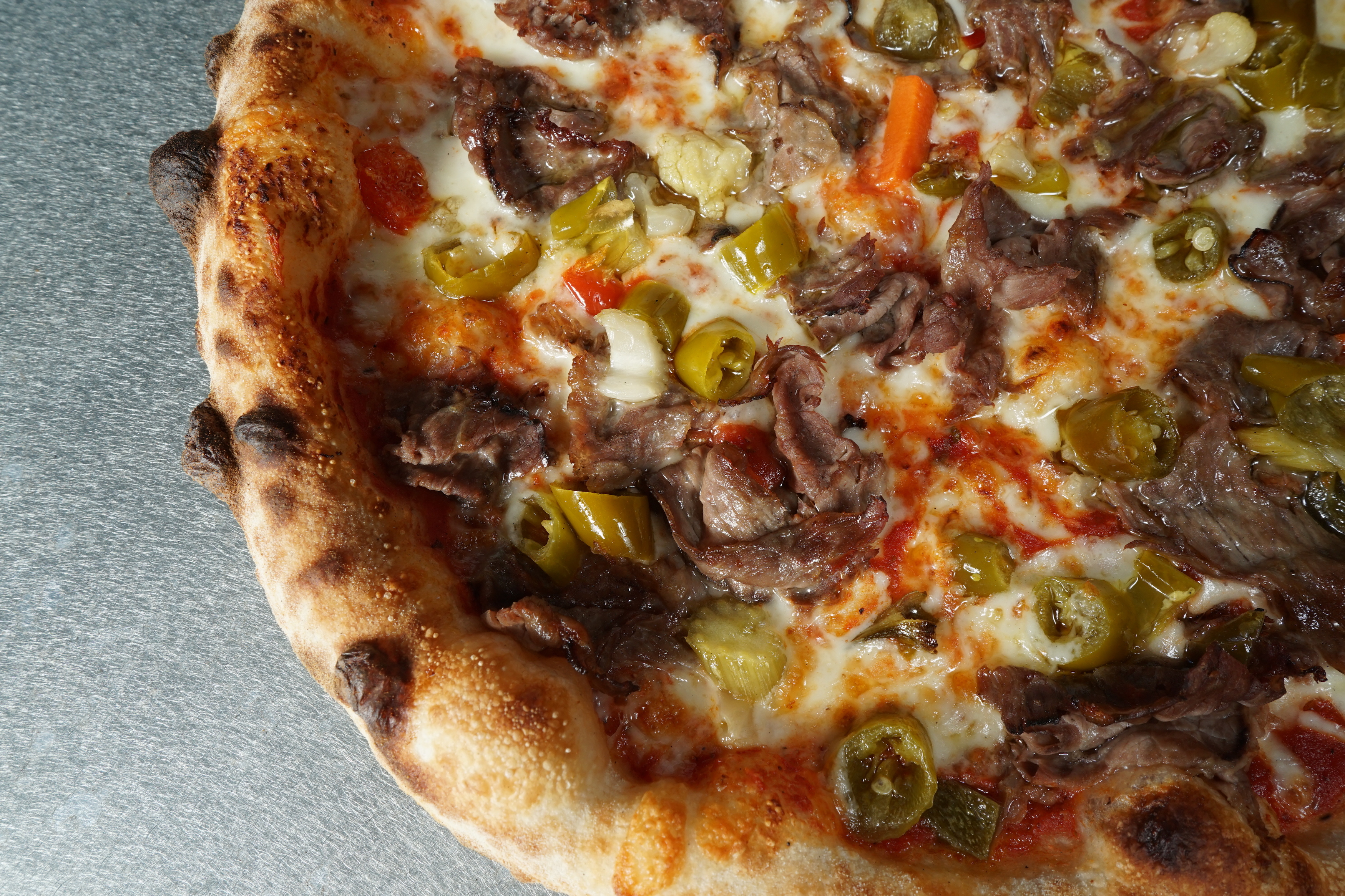 Order 14" The Big Beef Pizza food online from aPizzaCo store, St. Charles on bringmethat.com