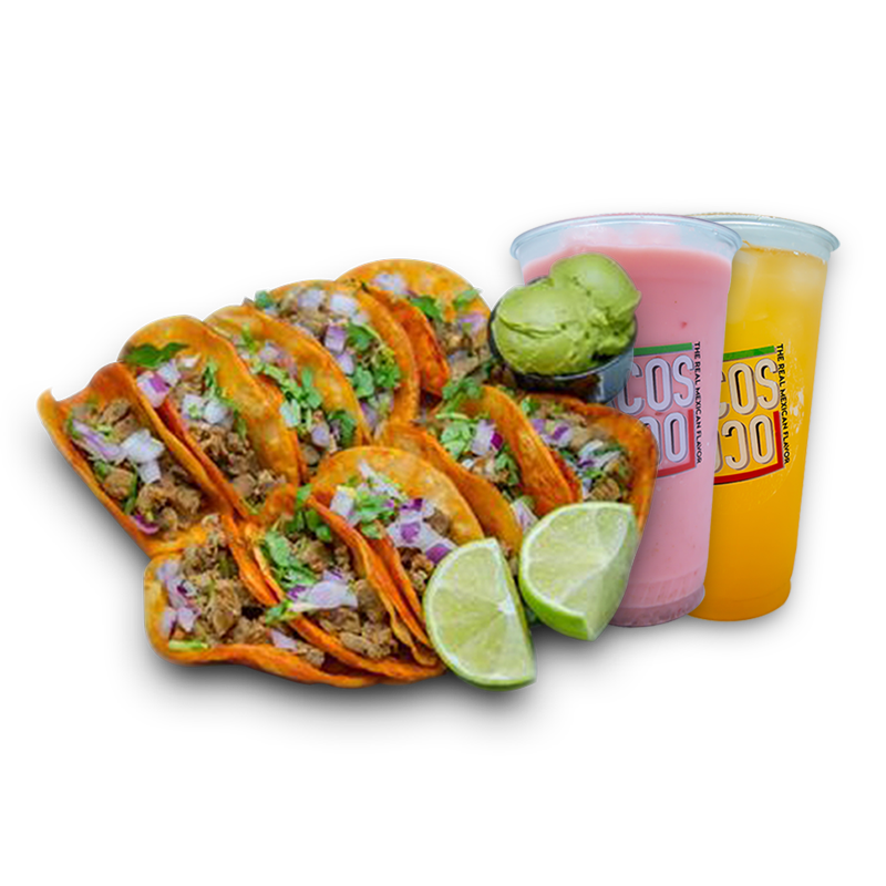 Order 10 Taco Box Feast food online from Tacos Locos The Real Mexican Flavor store, San Angelo on bringmethat.com
