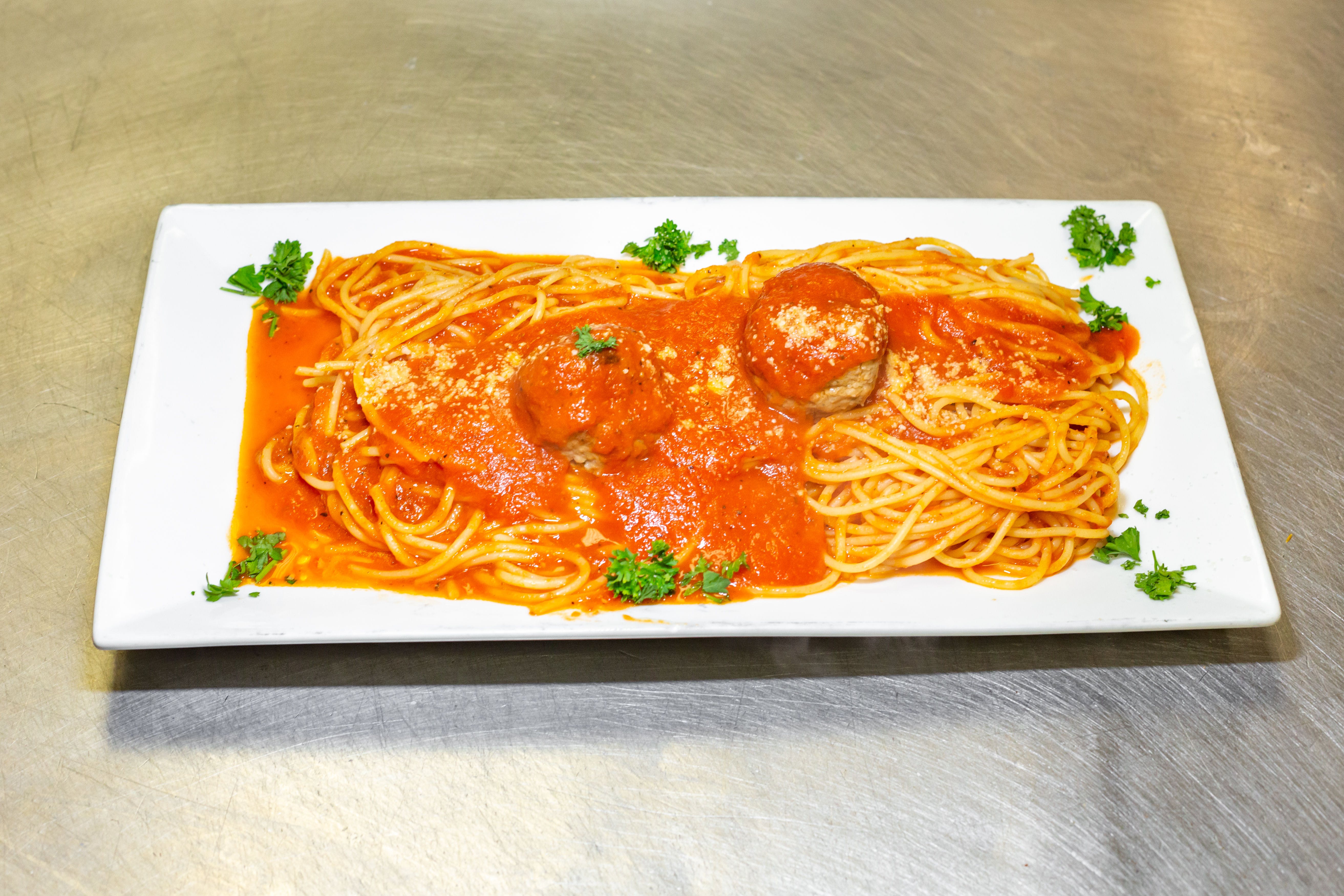 Order Pasta with 2 Meatballs - Pasta food online from Amalfi Pizza store, Newark on bringmethat.com