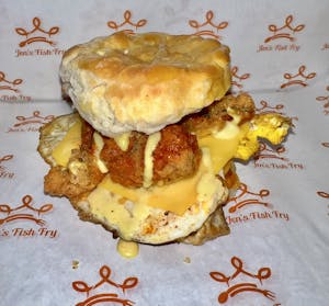 Order Catfish Nugget Biscuit food online from Jen Fish Fry store, Fayetteville on bringmethat.com