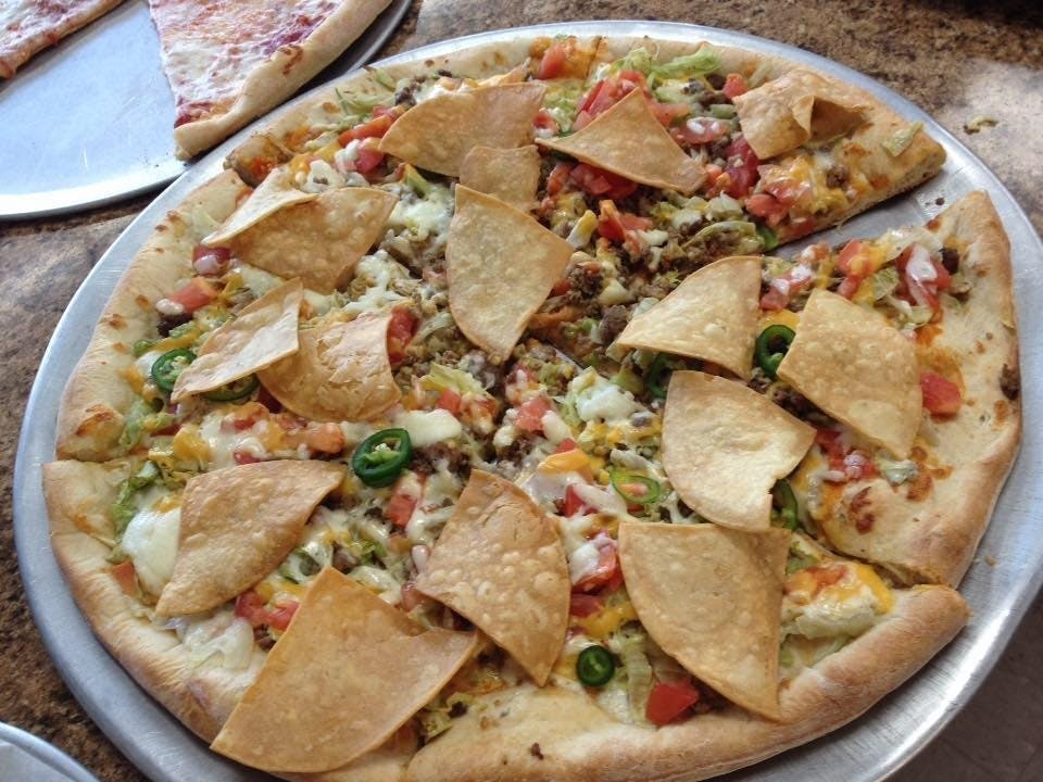 Order Taco Pizza - Medium 14" food online from G's Pizzeria store, Elkton on bringmethat.com