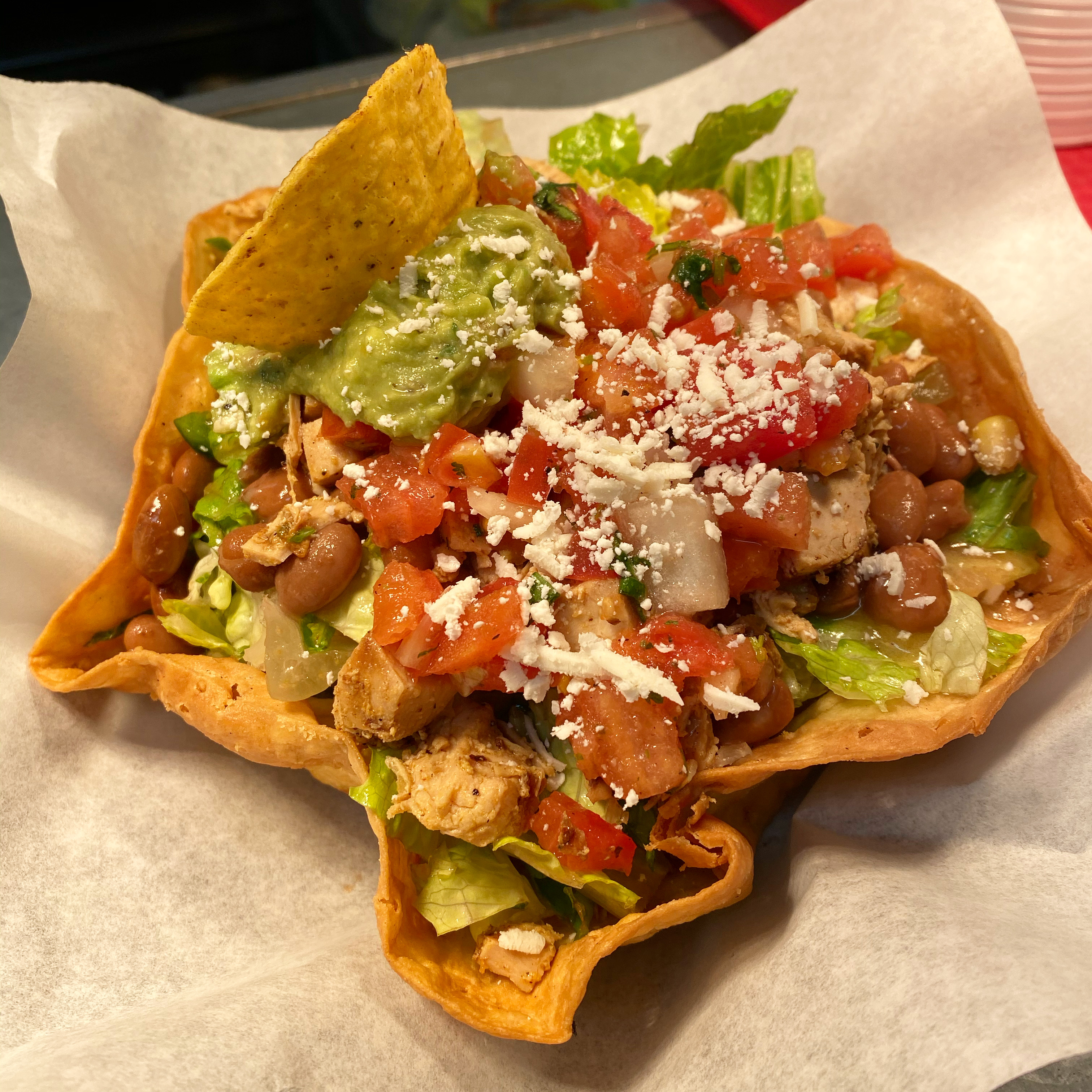 Order Tostada Salad food online from Mexicali Grill store, Modesto on bringmethat.com