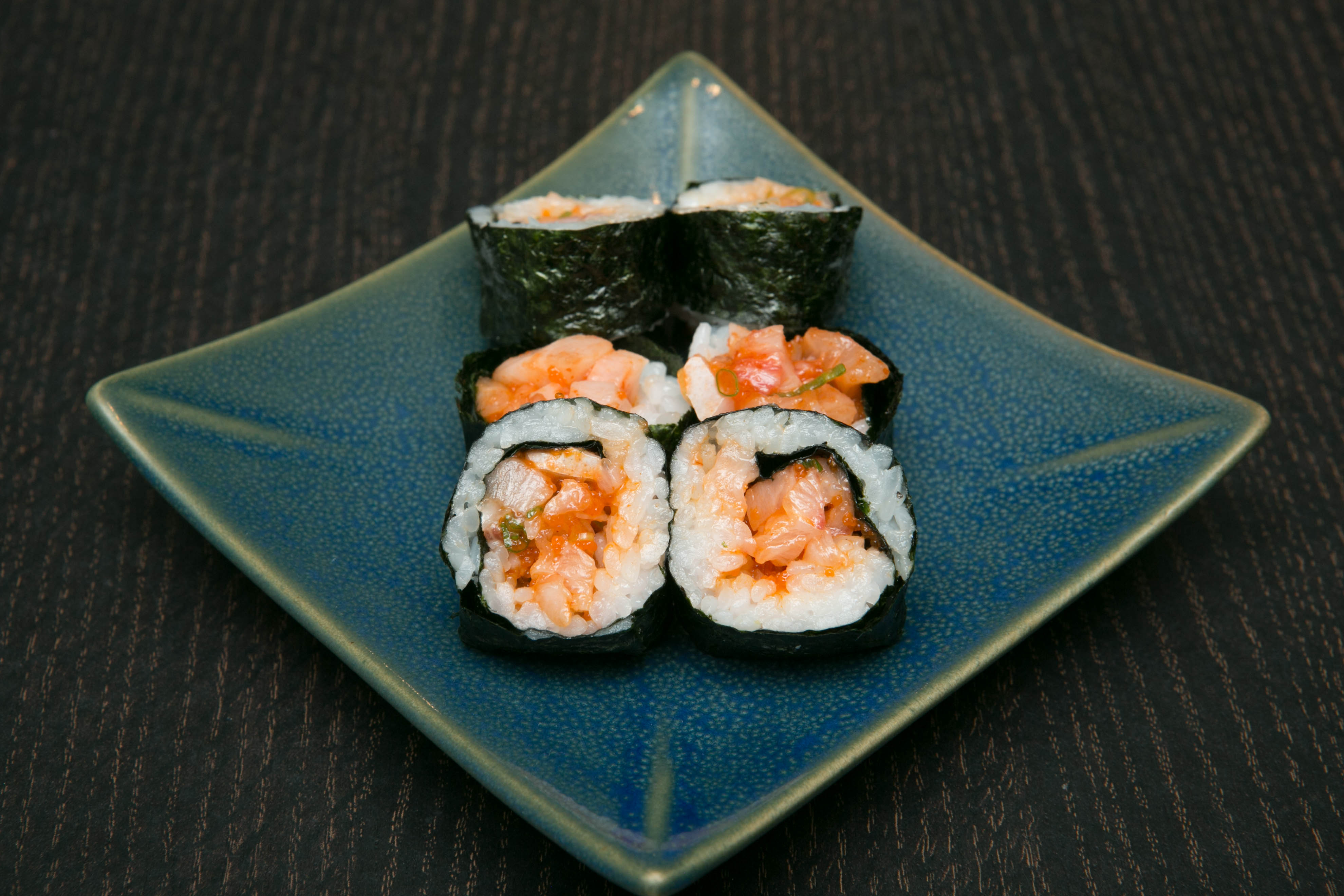 Order C13. Spicy Yellowtail Cut Roll food online from Ayce Sushi Hb store, Huntington Beach on bringmethat.com