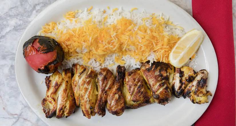 Order Cornish Hen (Joojeh Ostokhoon) food online from Kababbq Grille & Cafe store, San Rafael on bringmethat.com