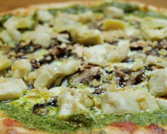 Order Pesto Delight Pizza (14" Large) food online from Stefano's Pizza store, San Anselmo on bringmethat.com