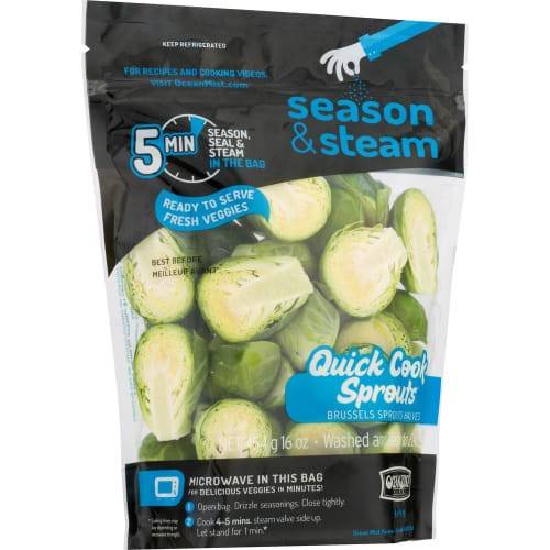 Order Season & Steam · Quick Cook Brussels Sprouts (16 oz) food online from Safeway store, Tahoe City on bringmethat.com
