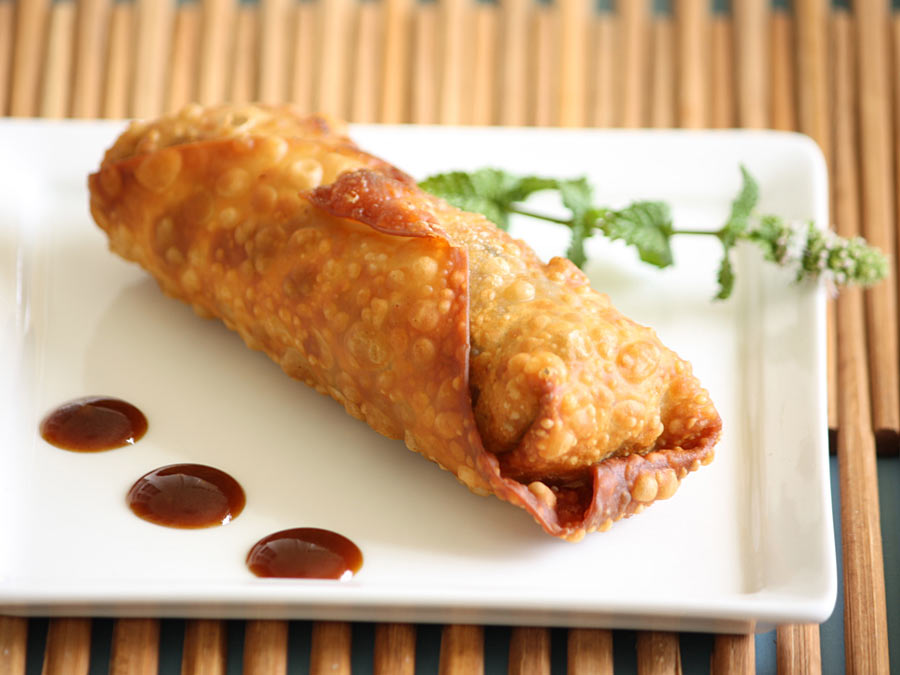 Order 2 oz. Pork Egg Roll food online from King's Asian Chef store, Springfield on bringmethat.com
