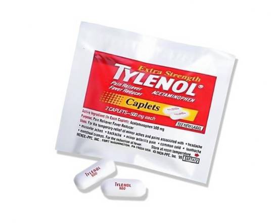 Order Tylenol Caplets 500mg (2pk) food online from Checkout Food Stores #47 store, Houston on bringmethat.com