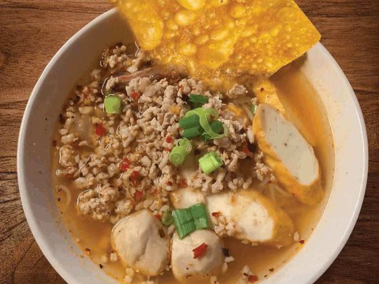 Order F. Look Chin Pla Tom Yum food online from Meesen Thai Eatery store, Portland on bringmethat.com