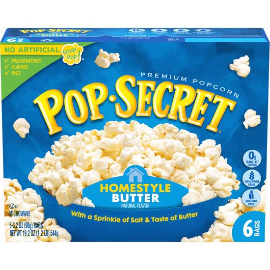 Order Pop Secret Homestyle Microwave Popcorn, 3.2 Oz, 6 Pack food online from Cvs store, MONTEZUMA on bringmethat.com