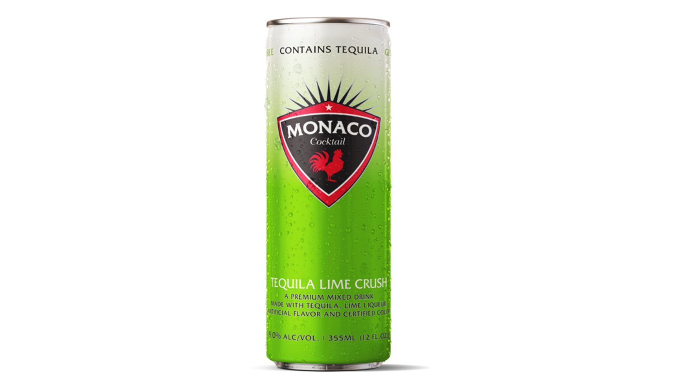 Order Monaco Cocktail Tequila Lime Crush Cocktail 355mL Aluminium Can food online from Ross Liquor store, Sylmar on bringmethat.com