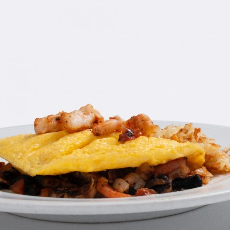 Order Cajun Shrimp Omelette food online from Horseless Carriage store, North Hills on bringmethat.com
