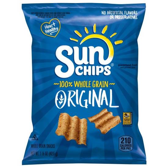 Order Sun Chips Original Whole Grain Snacks food online from Deerings Market store, Traverse City on bringmethat.com