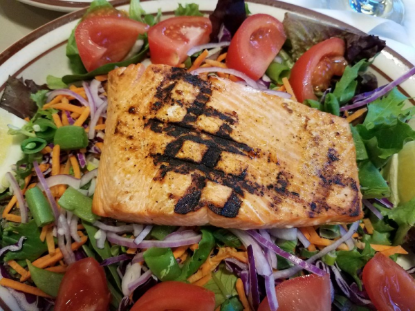 Order Asian Grilled Salmon Salad  food online from Art's Delicatessen store, Studio City on bringmethat.com