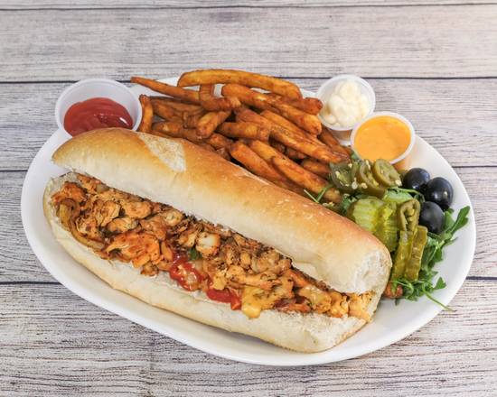 Order Chicken Cheese Steak Combo food online from Top Deli store, Paterson on bringmethat.com