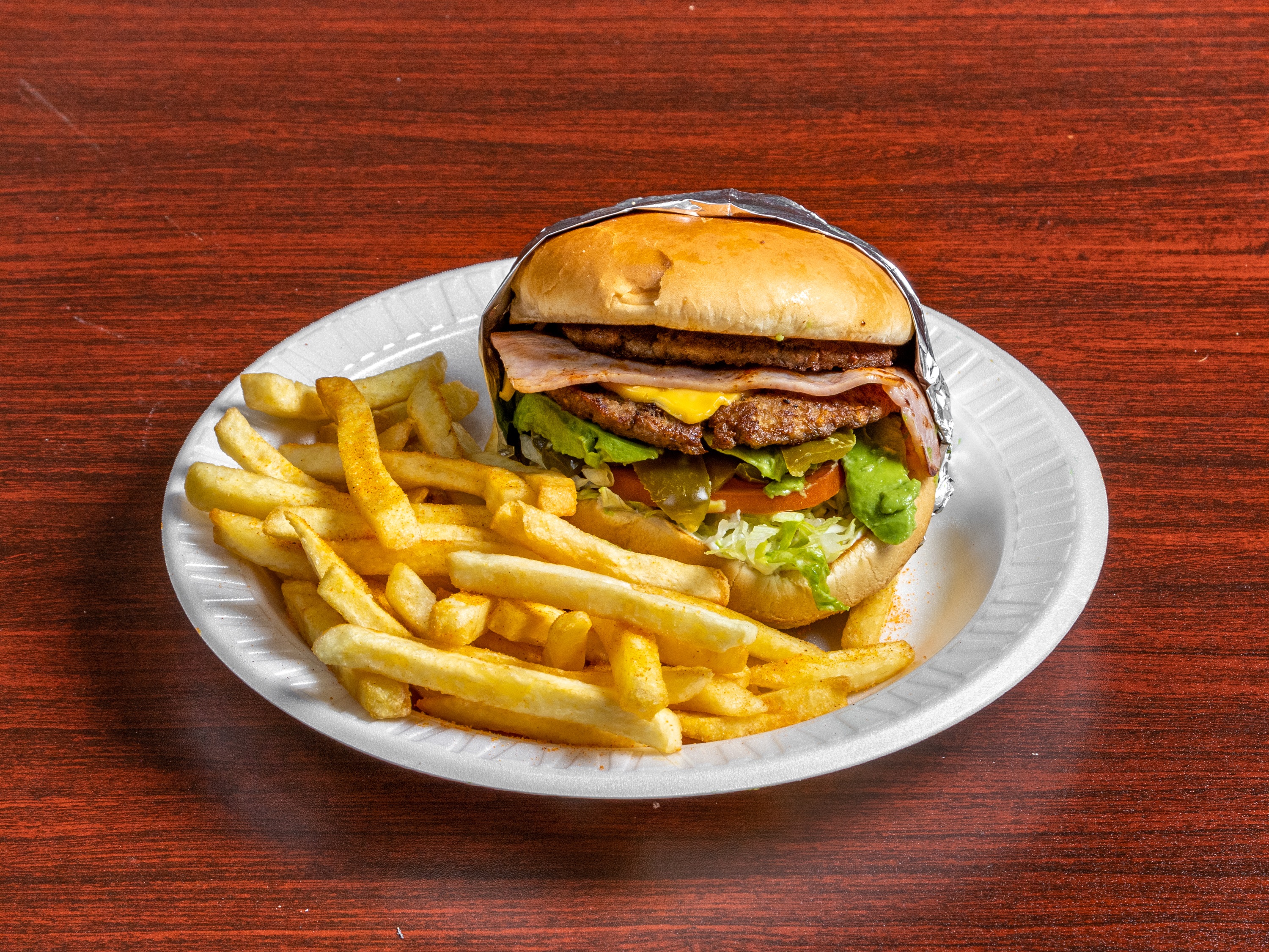 Order Texmex Burger food online from Exxon Taqueria & Grill store, Balch Springs on bringmethat.com