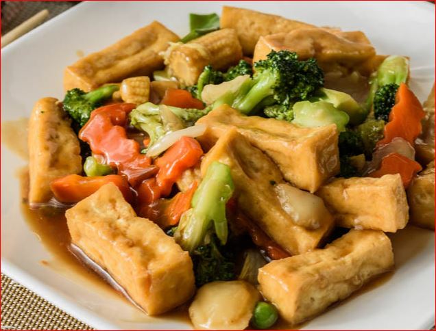 Order 36. Bean Curd with Vegetables Country Style food online from The Little Kitchen of Westport store, Westport on bringmethat.com
