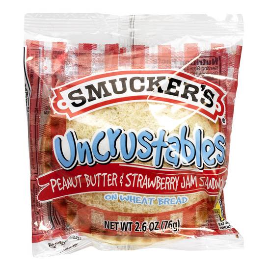 Order Smucker's Uncrustables Strawberry Jam 2.6oz food online from Everyday Needs by Gopuff store, Athens on bringmethat.com