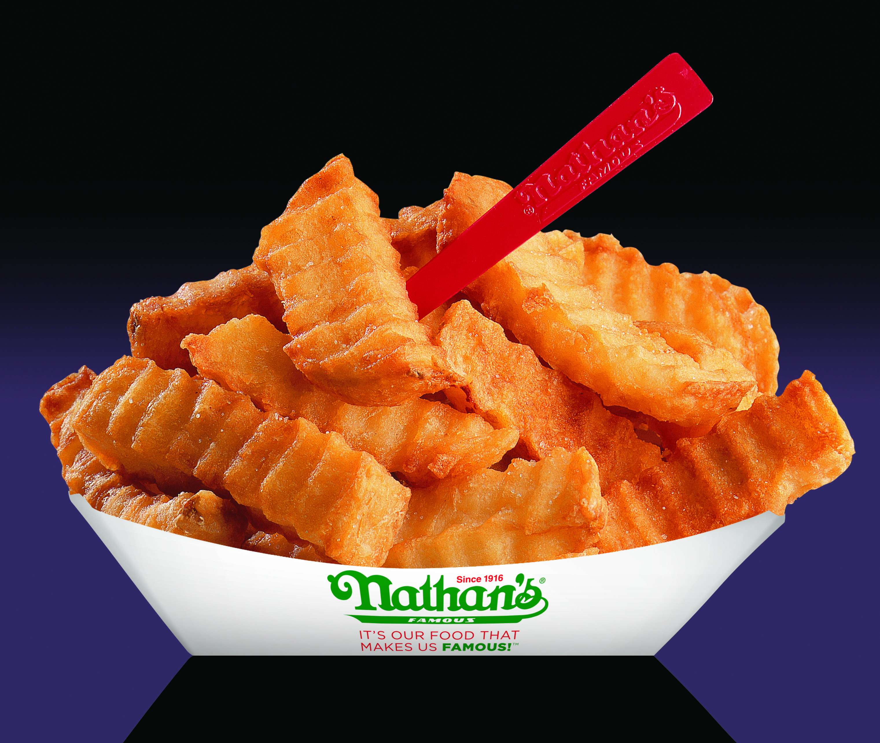 Order Nathan Famous Crinkle Cut Fries food online from Nathan's Famous store, Commack on bringmethat.com