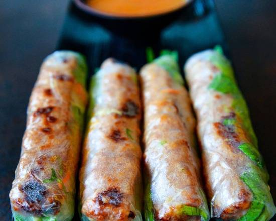 Order Grilled Pork Spring rolls 4 rolls (Nem Nuong Cuon) food online from Brodard Chateau store, Garden Grove on bringmethat.com