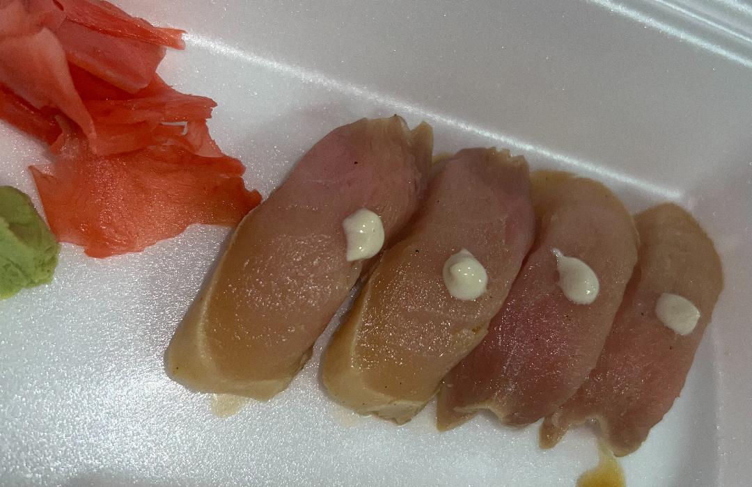 Order Seared Albacore Sushi  food online from 760 Sushi Bros store, Victorville on bringmethat.com