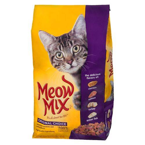 Order Meow Mix Dry Cat Food Chicken - 50.4 oz food online from Walgreens store, TAYLOR on bringmethat.com