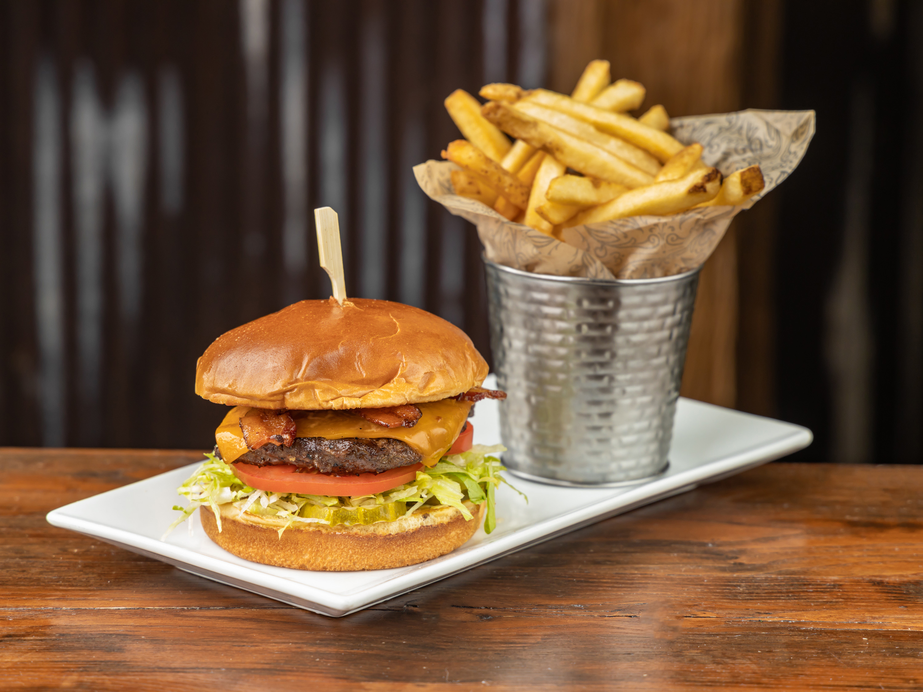 Order Bacon Cheeseburger food online from Figueroa Mountain Brewing store, Westlake Village on bringmethat.com