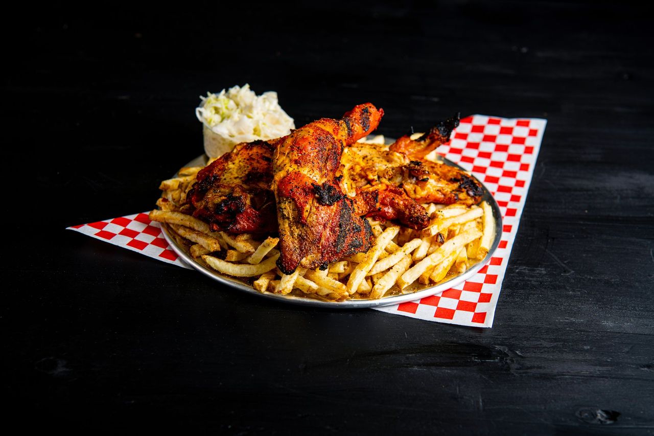 Order Dino's Famous Charbroiled Chicken With Fries food online from Dino Chicken & Burgers store, Azusa on bringmethat.com