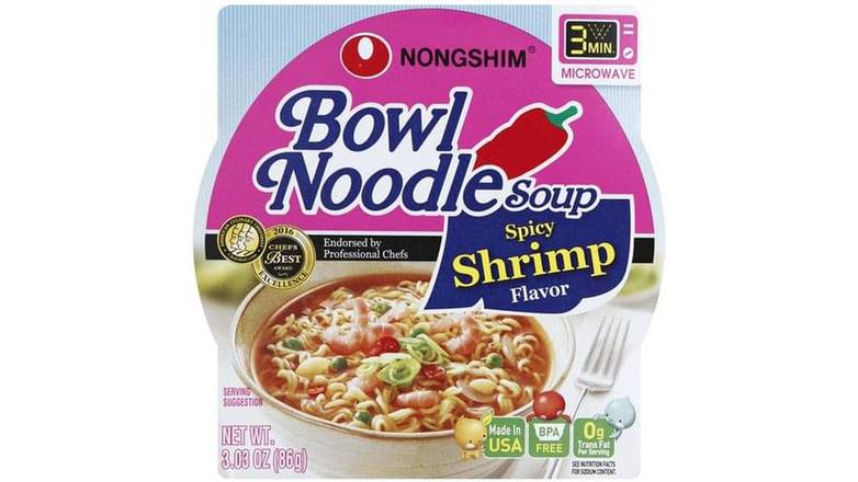 Order Nong Shim Bowl Shrimp Spi food online from Shell Rock Spring store, Bel Air on bringmethat.com